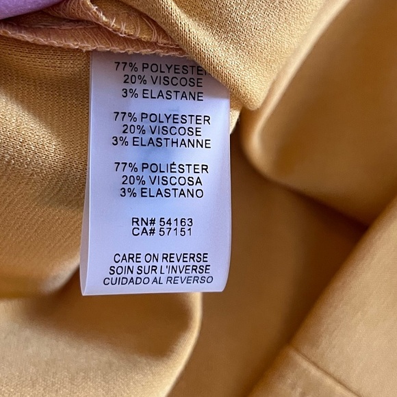 Tommy Hilfiger Rich Yellow Belted Mid Length Dress Women’s size 10 - Picture 11 of 16